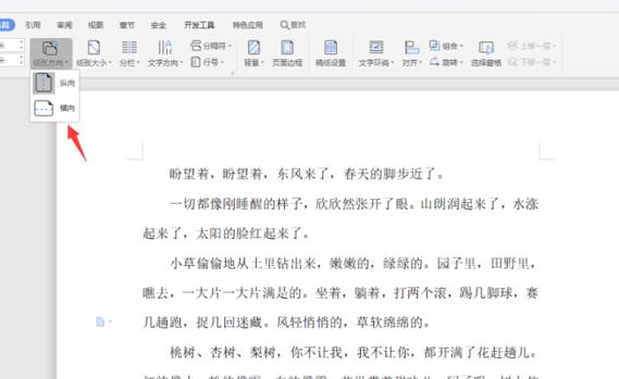 Word文字技巧—Word怎么设置横向页面