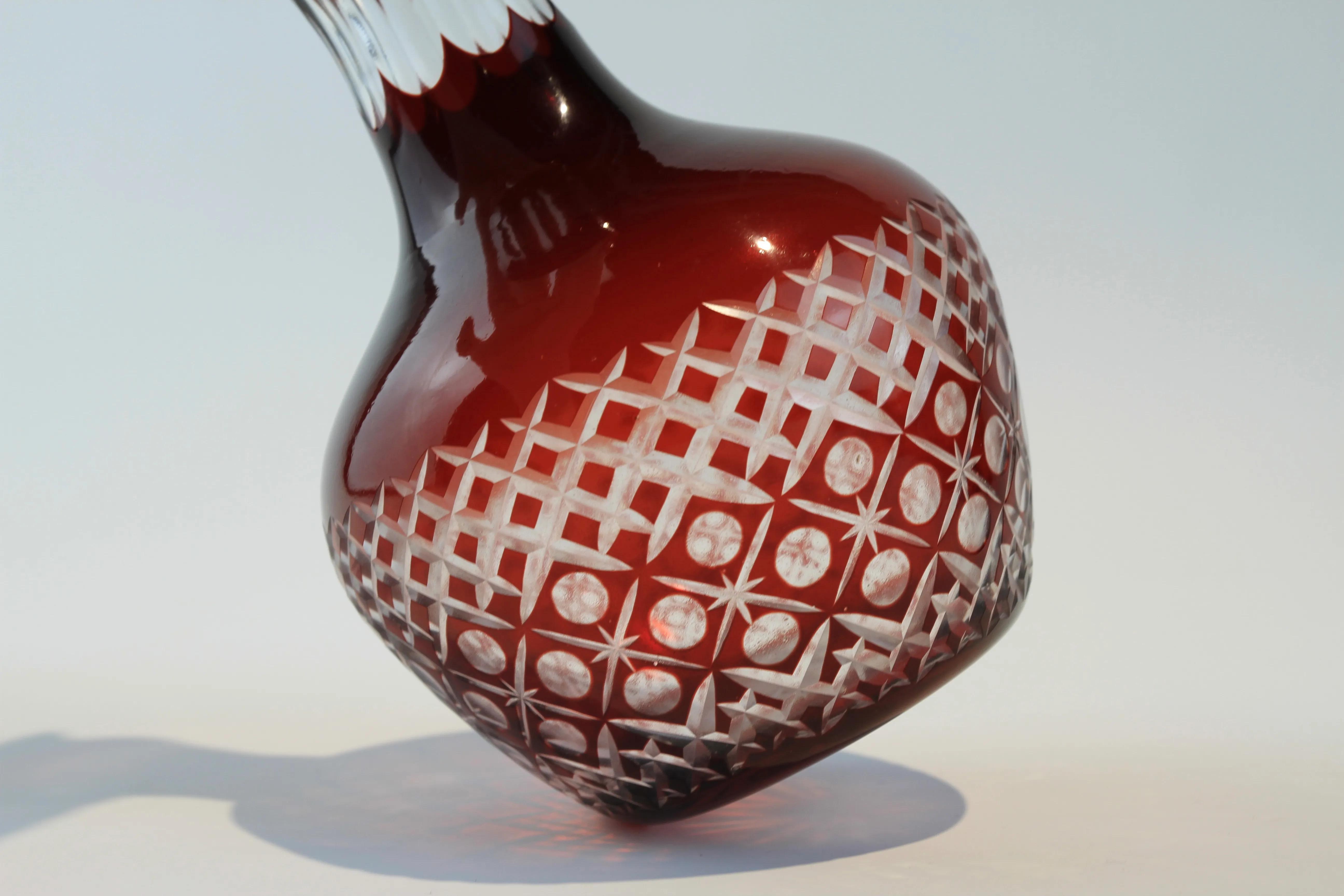 孤品分享 手工玻璃花瓶 日本江湖切子玻璃花瓶花器 资讯咖 孤品分享 手工玻璃花瓶 日本江湖切子玻璃花瓶花器 资讯咖