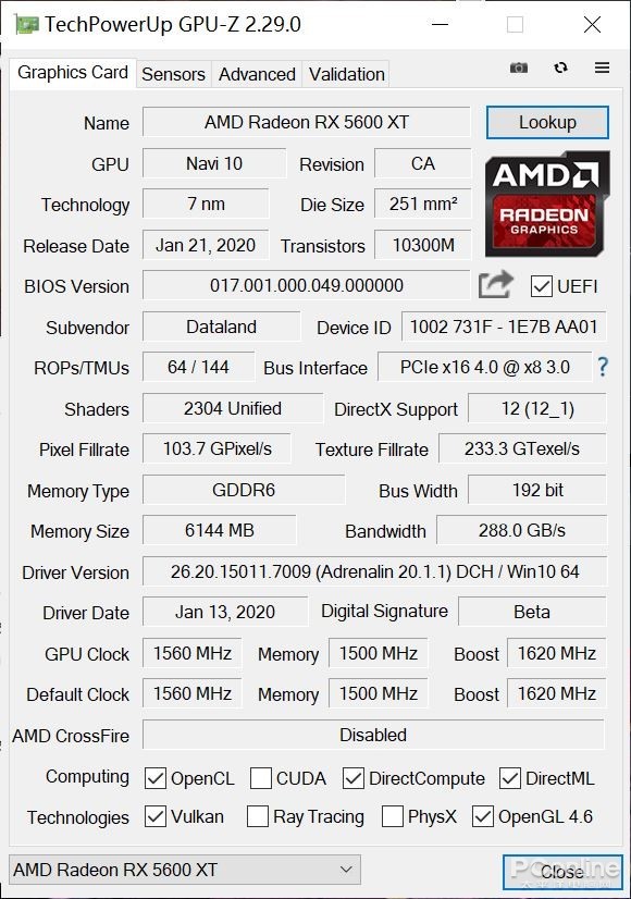迪兰RX 5600 XT 6G X战将PLUS评测：RX5700八成功力，功耗低还凉快
