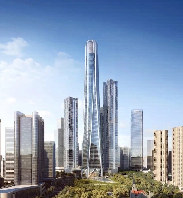 重庆市摩天大楼嘉陵帆影复工：高度为470米，尚