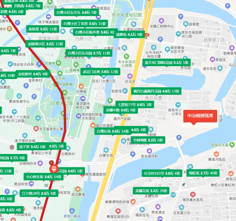 进展神速！实拍秦淮河边中冶豪宅，洋房露真容