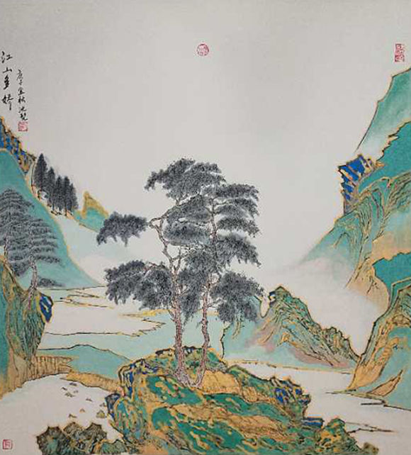 画家沈髡作品欣赏