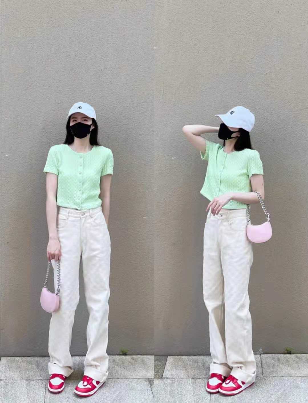 What color pants look good with a mint green top iMedia