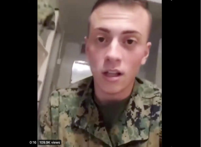 美海军陆战队员发布辱华视频后被调查，开枪称遇到中国人就开枪