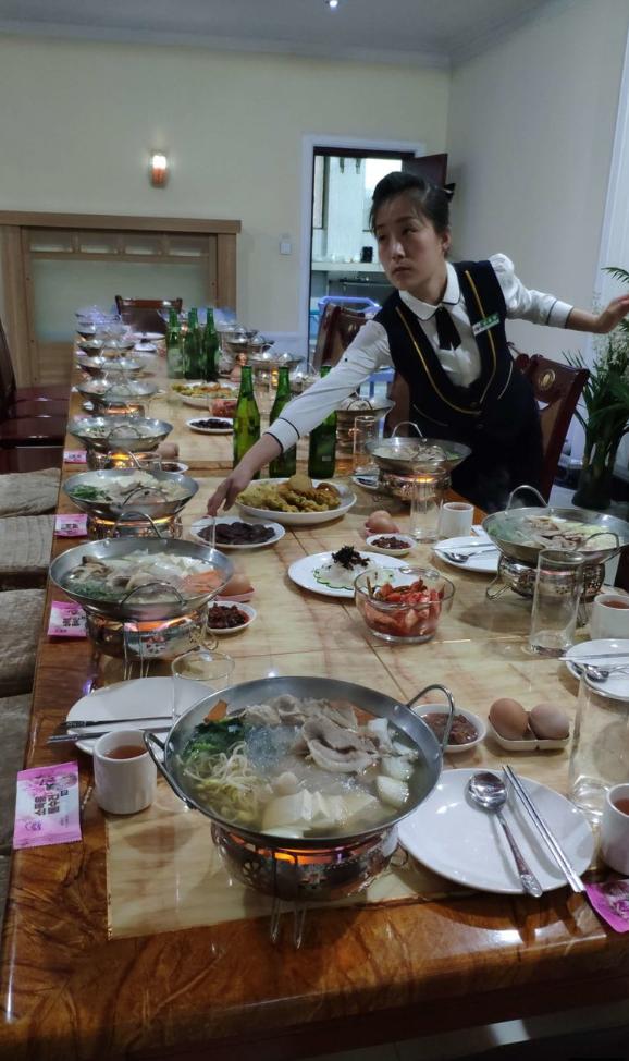 Why do North Koreans rarely eat meat, and foreign tourists have meat