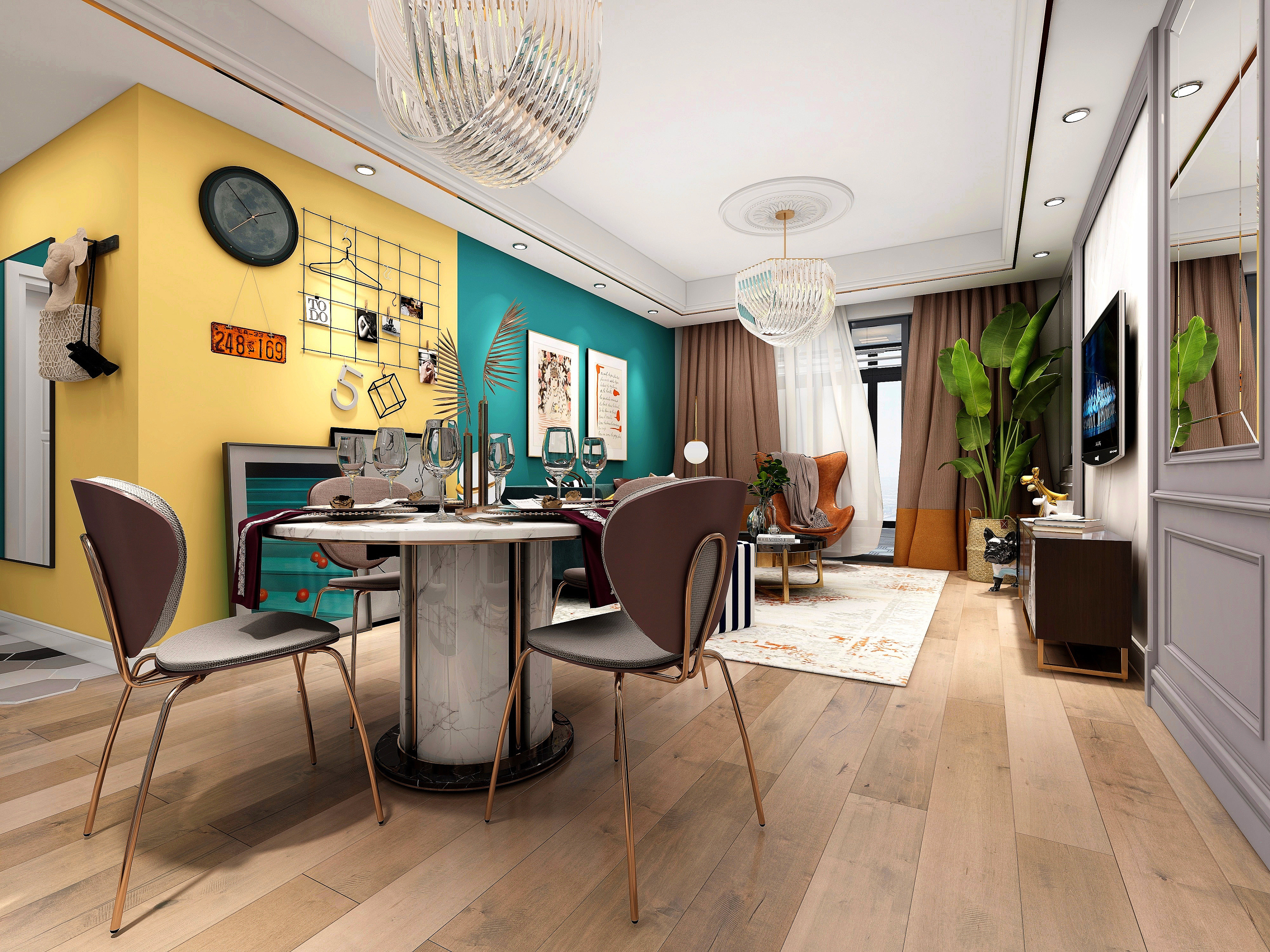 大连中华城92平米 后现代装修风格 案例分享讲解