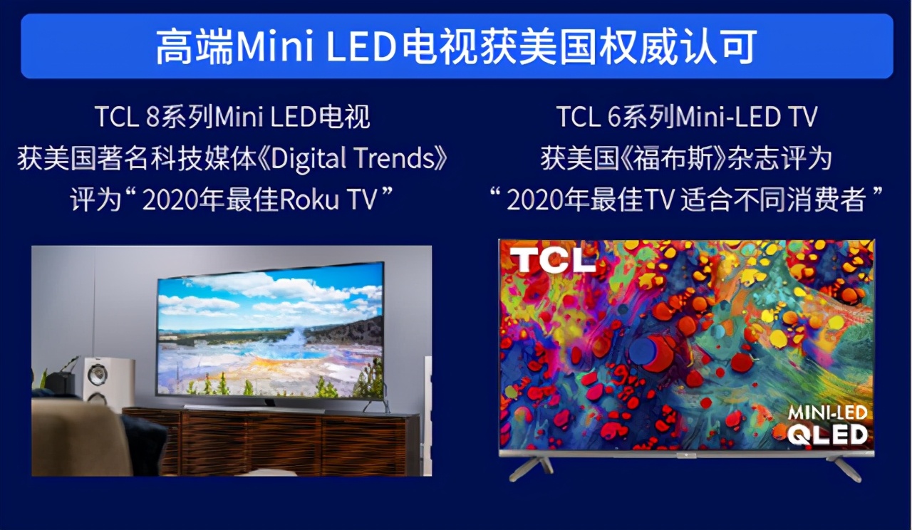 三星LG布局MiniLED电视 TCL是他们最大的对手