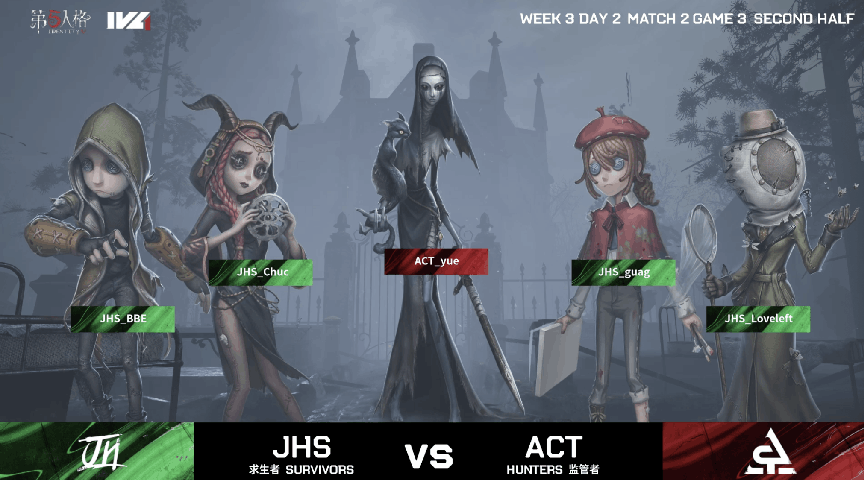 第五人格2021IVL夏季赛常规赛ACT vs JHS第三局