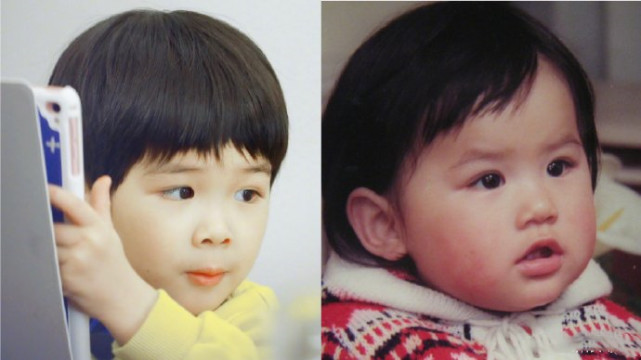 黃聖依倆兒子近照曝光，安迪長大了，安麟和媽媽小時候一模一樣