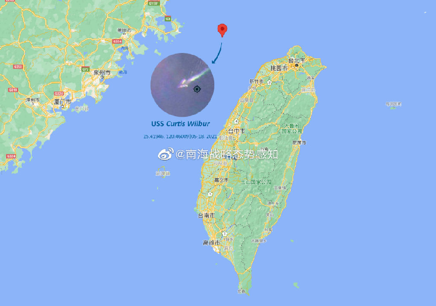 中国卫星立大功，美国海军横穿台海，偷偷搞小动作被当场抓住