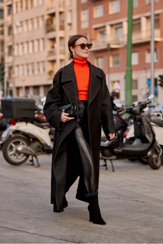 黑色大衣怎麽穿才時尚？學會這些“搭配法則”，時髦又有品位