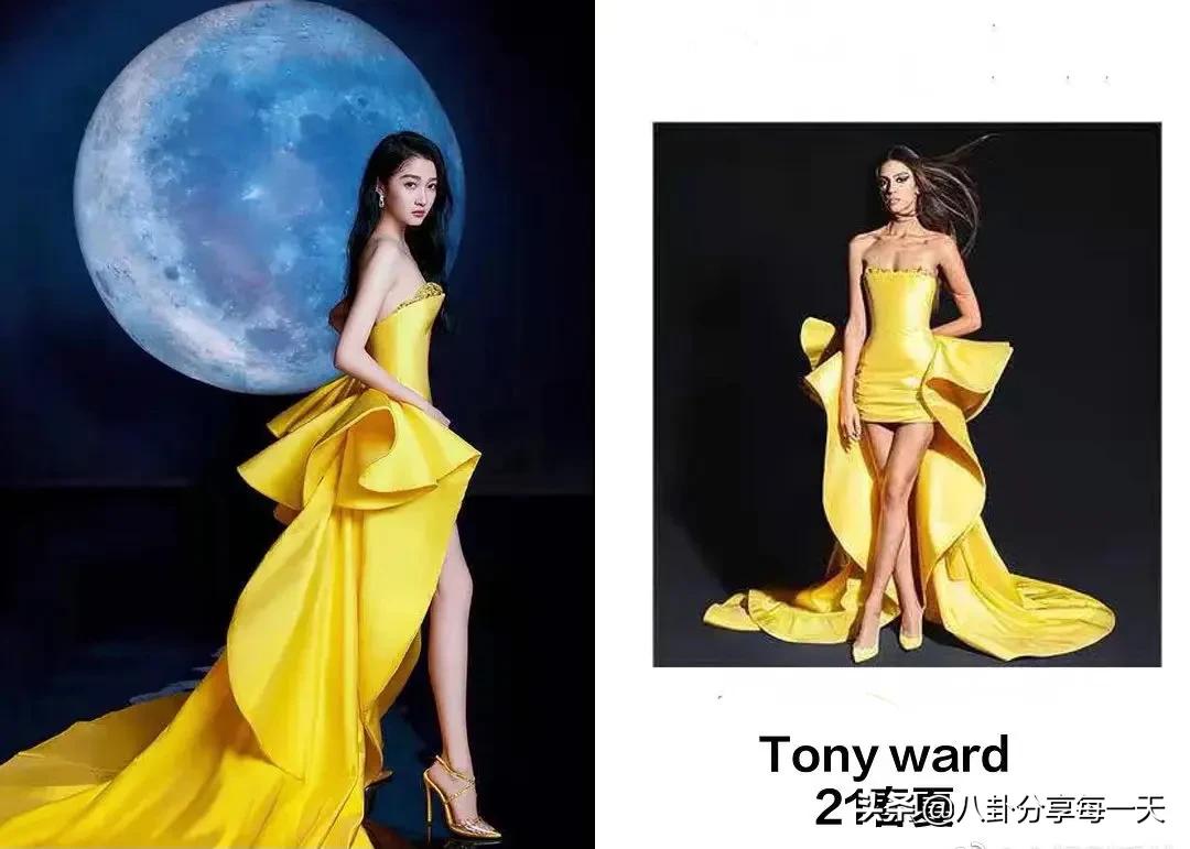 礼服差距：热巴穿五年前旧款？杨幂穿十年前旧