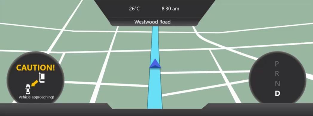 V2X-based vehicle warning system UI design 