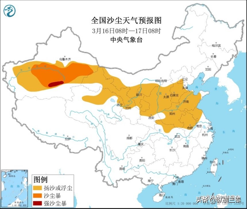 秦岭以一己之力，挡住沙尘暴南下