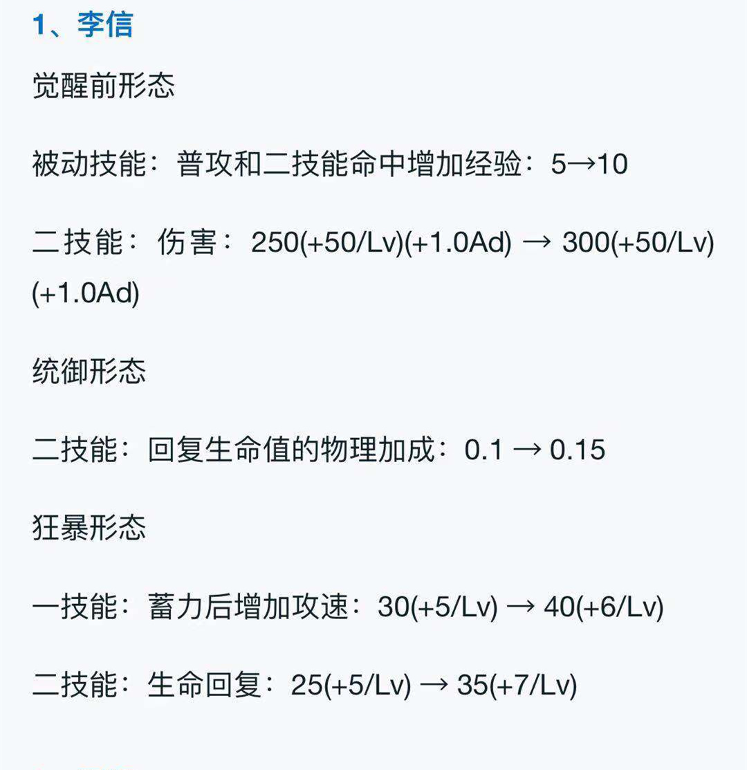 王者荣耀5月18日体验服更新,李信终获大幅加强,司空震被削弱