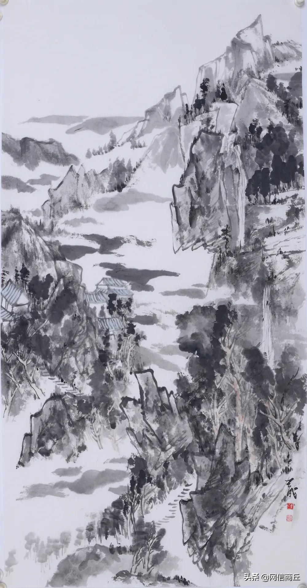 商丘市迎新春书画作品展在行政中心展出