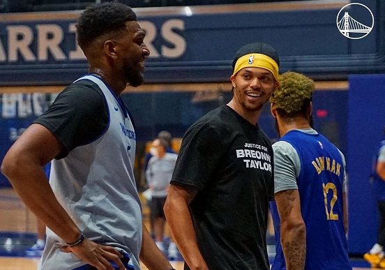 勇士曬球員訓練照！盧尼領銜，湯普森處於隔離期，庫里和格林缺席