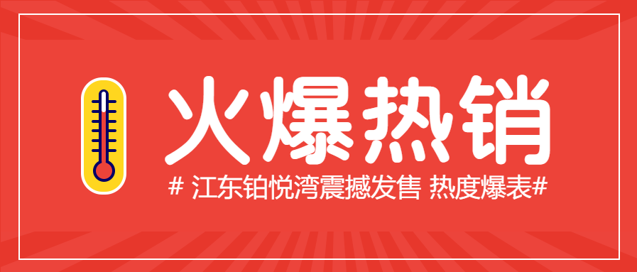 開(kāi)售熱銷 紅動(dòng)全城丨江東鉑悅灣熱勢(shì)難擋 締造熱銷奇績(jī)