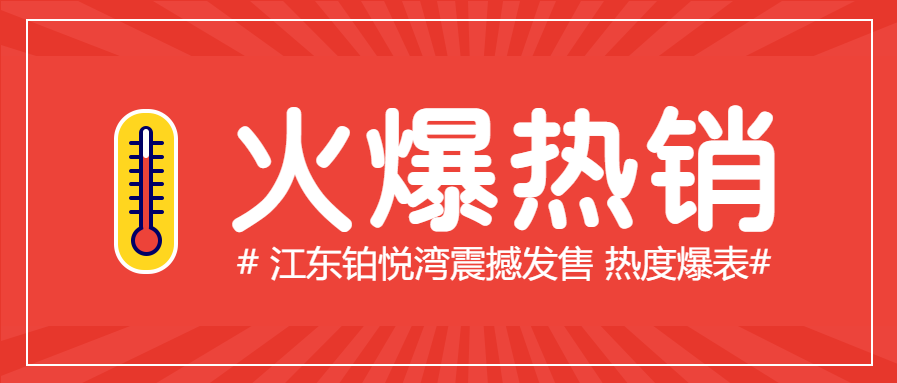 开售热销 红动全城丨江东铂悦湾热势难挡 缔造热销奇绩