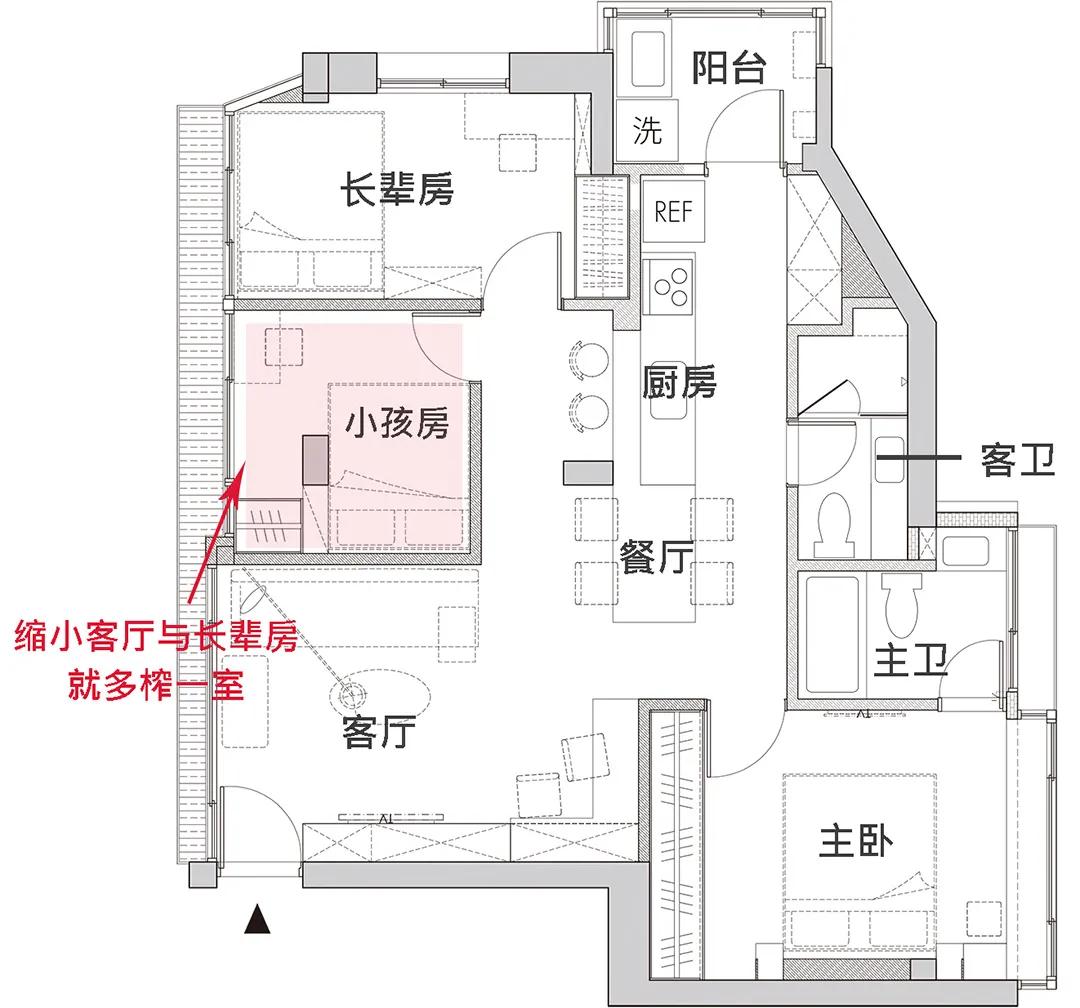 46㎡小户型设计太赞了，挪动墙面瞬间多出2间房！还有两套照抄