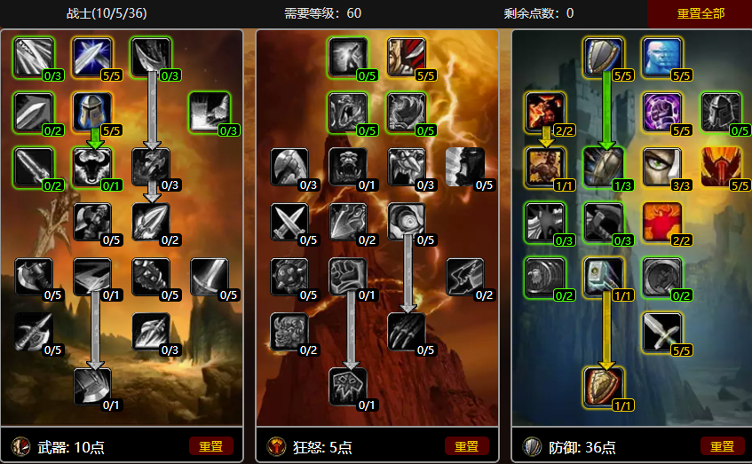 2021魔兽世界怀旧服战士练级天赋加点选择推荐