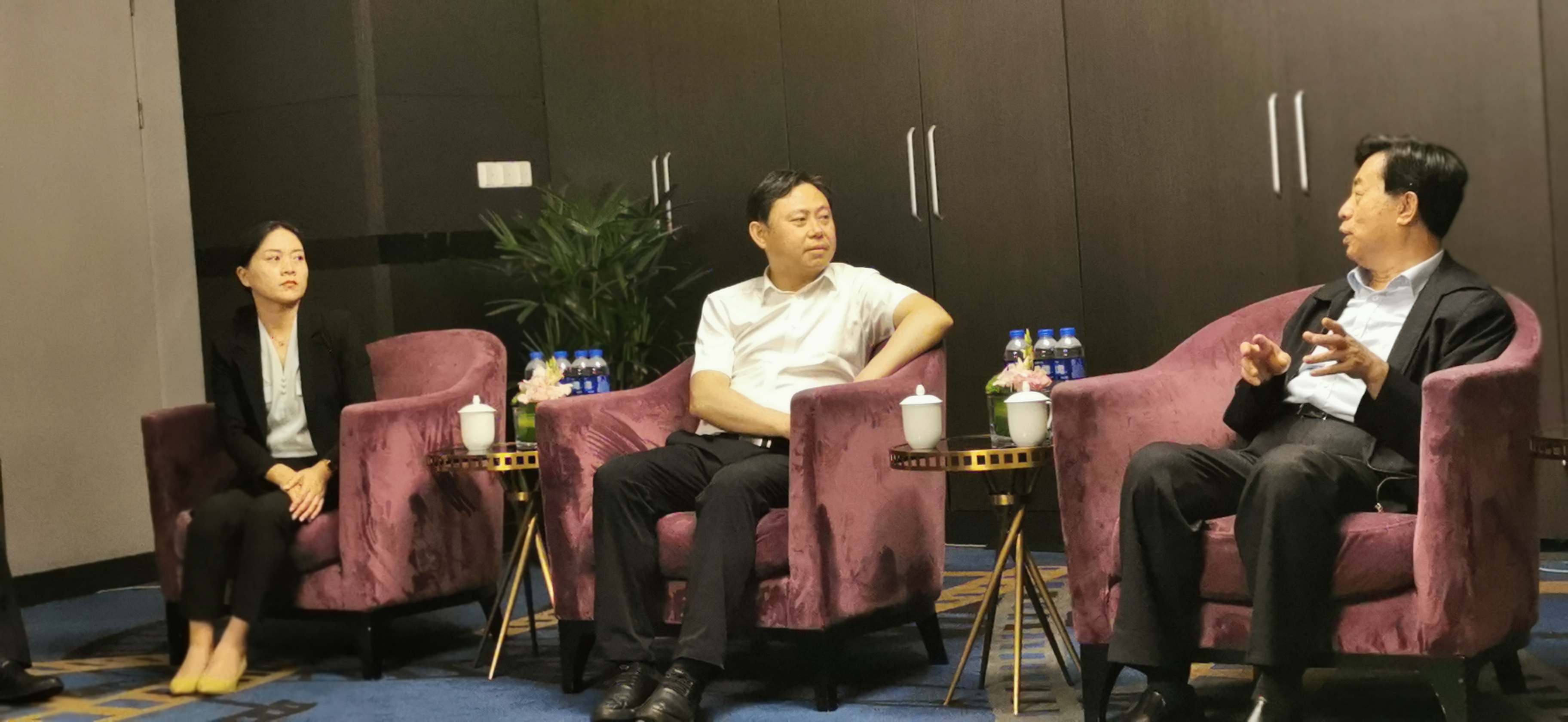 中国电影制片人协会理事长明振江在上海国际电影节会见郭天保一行