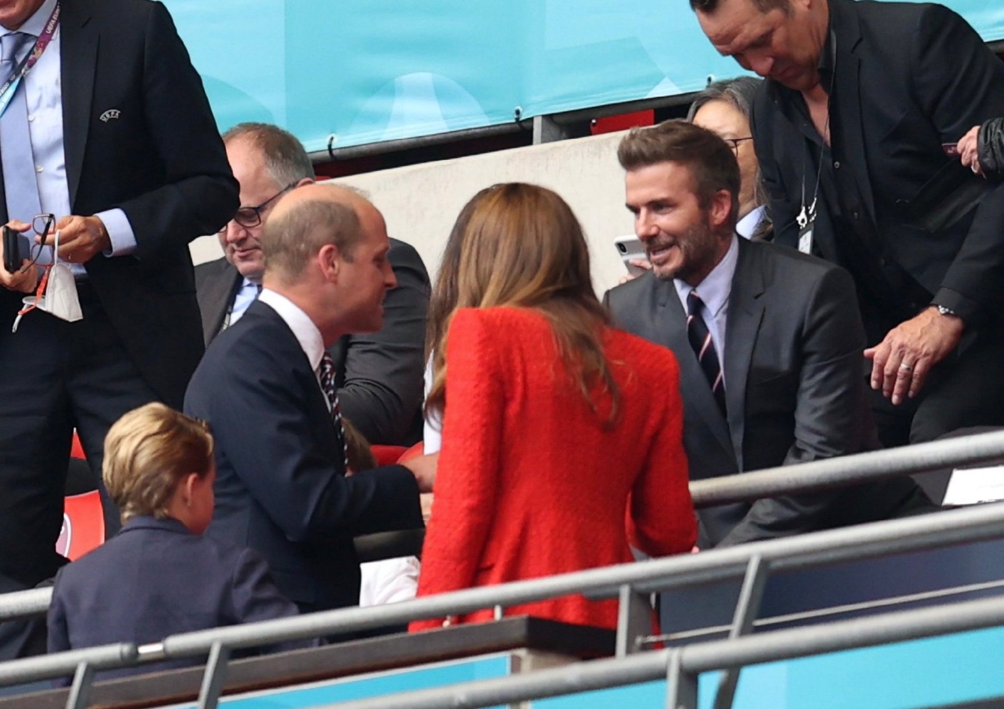 George Beckham Three of Kate's family appeared in the championship!Beckham stared at ...