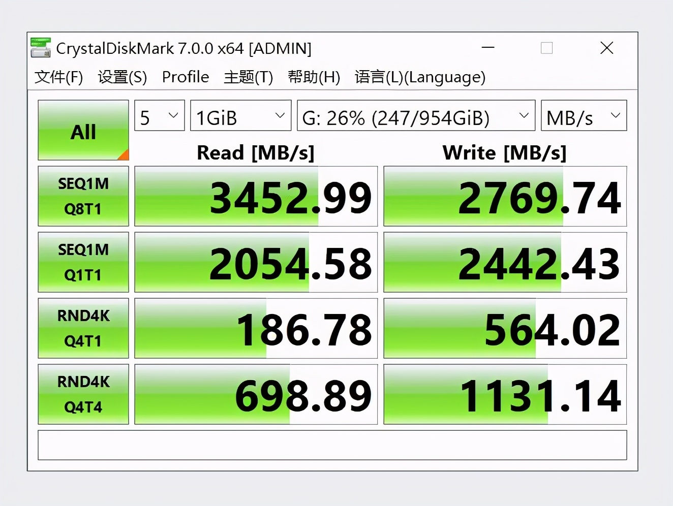 1TB纯国产NVMe SSD，实测性能，结果鹤立鸡群