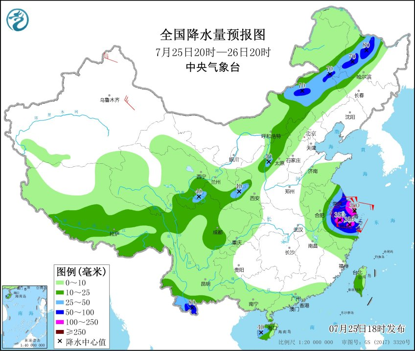 周天气（7月26日-8月1日）：“烟花”影响江浙沪皖，北方降雨增多