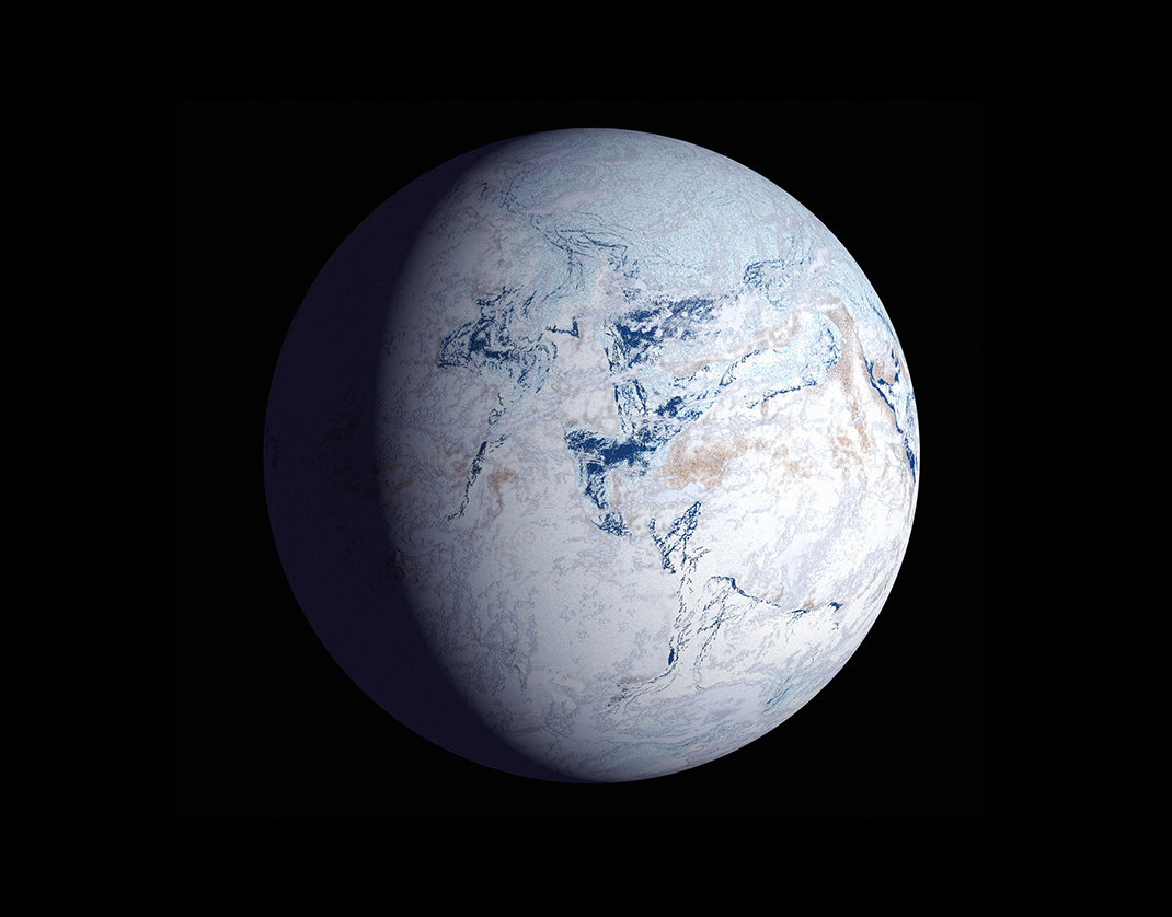 24亿年前，寒冬持续3亿年，地球被冻成大雪球