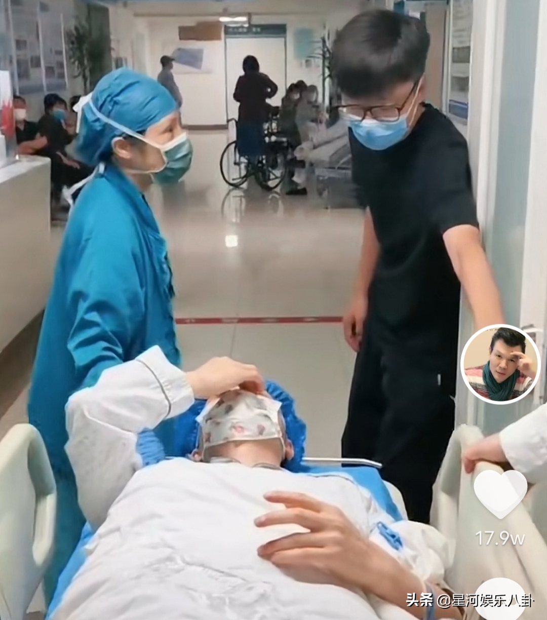 主持人李彬曝病情现状！躺病床辗转做检查憔悴不堪，儿子贴身照顾