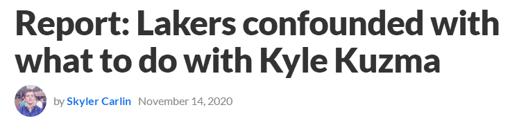 是否該提前續約庫茲馬？湖人管理層很困惑，食之無味，棄之可惜
