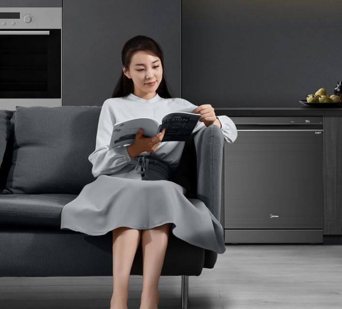 全新顶控，洗碗免弯腰！美的中式灭菌洗碗机GX800，臻享变频洗烘新体验