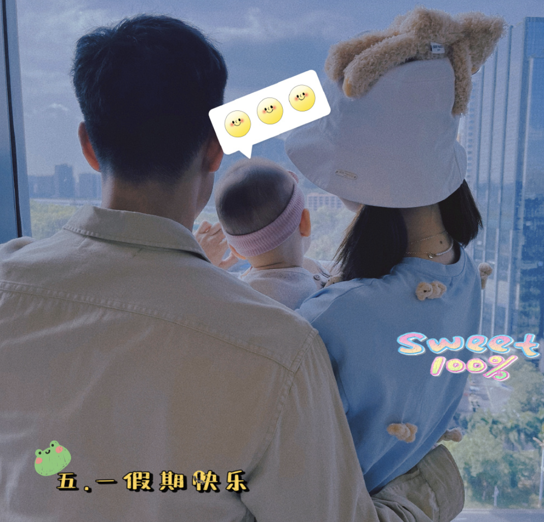 林峯一家三口漫步海边，和张馨月互为彼此掌镜，牵手女儿父爱满满