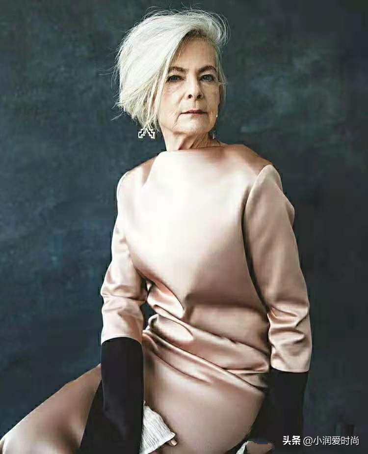 The 66yearold whitehaired grandmother is not afraid of getting old, she wears a dress and
