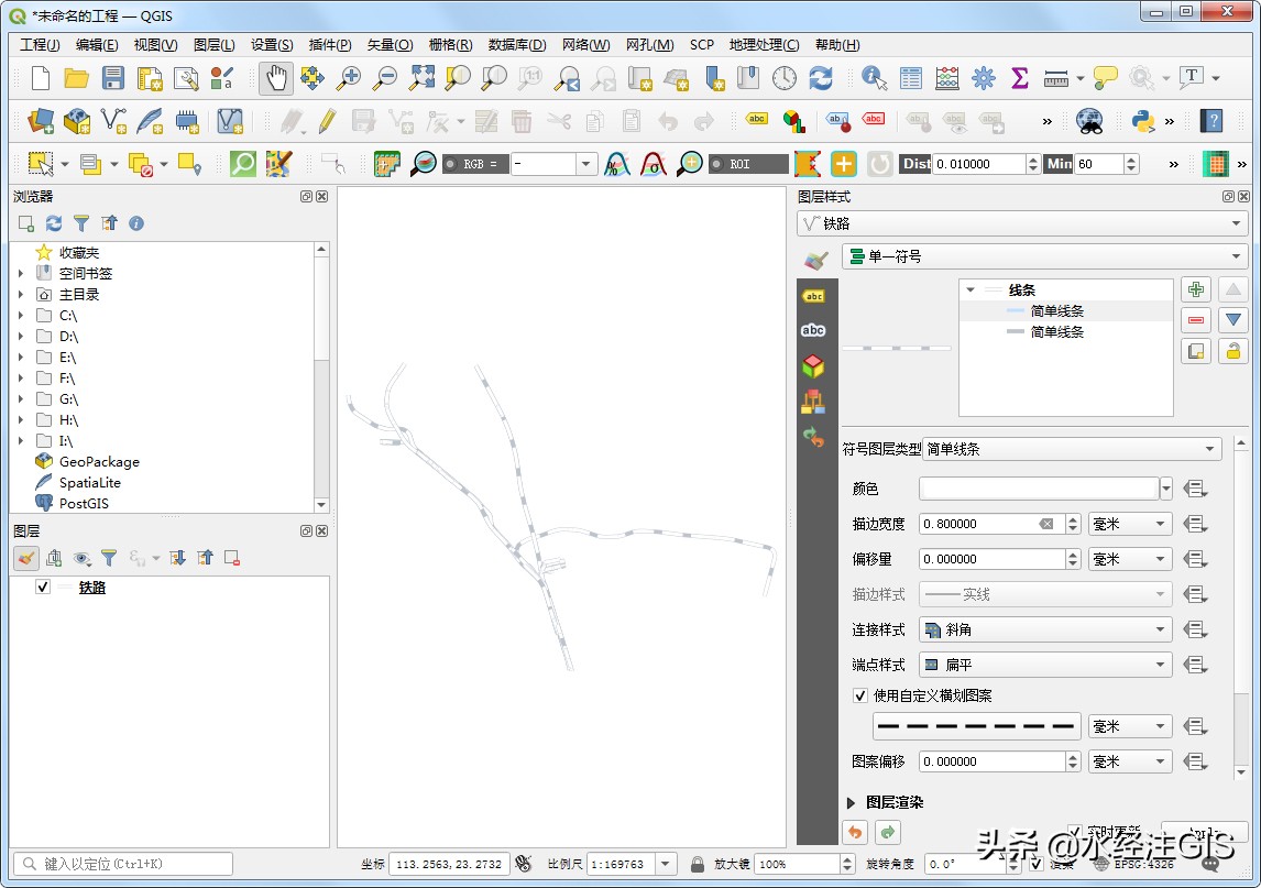 ������QGIS�������ߵ���·���ͷ��ŵķ���