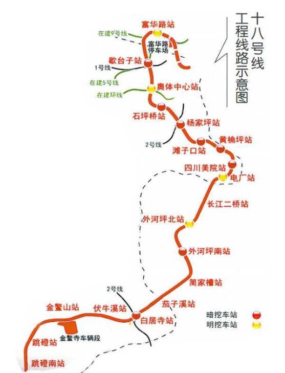 重庆建一条地铁线，长约29千米连接四个区，预计2023年建成