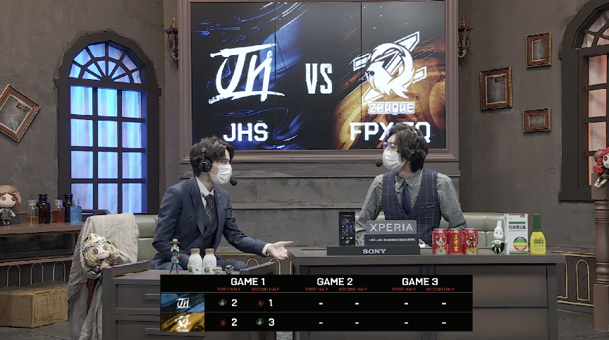 第五人格2021IVL夏季赛常规赛 JHS vs FPX.ZQ 第一局  FPX.ZQ求生者三出JHS