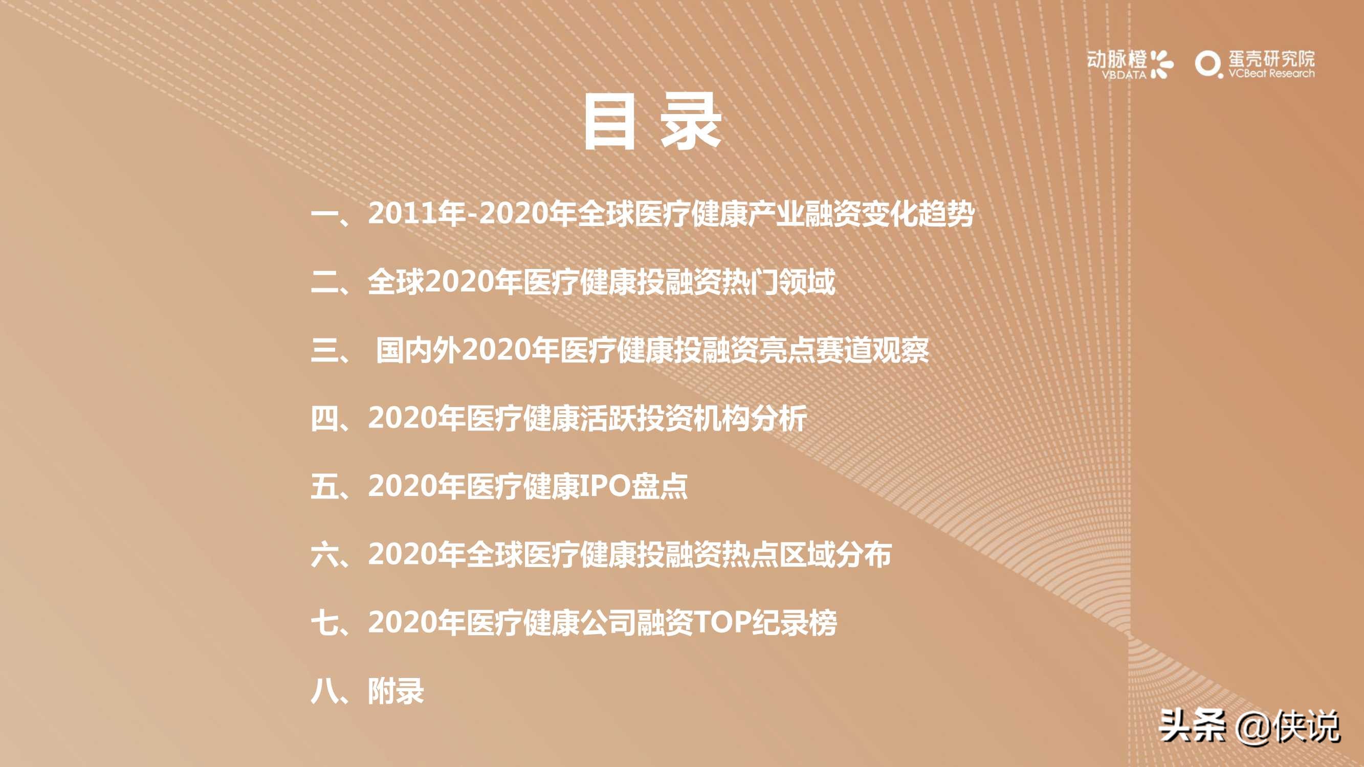 2020年全球医疗健康产业资本报告