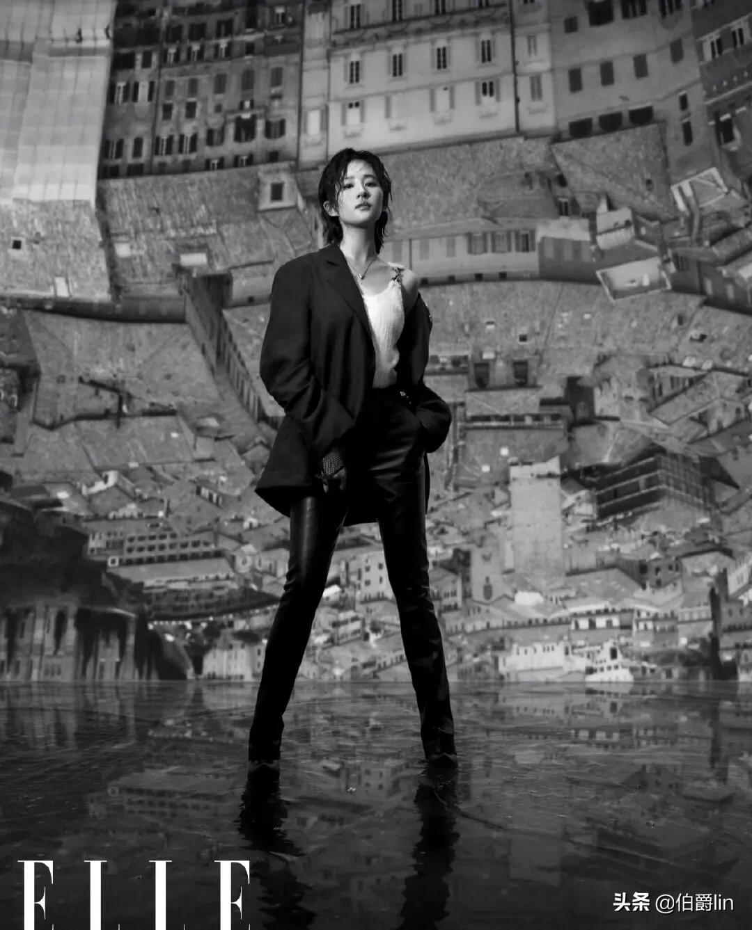 Modelling of cover of Liu Yifei magazine, 2 dimension pink sends beautiful girl and three-d cruel Sa, unpredicatable