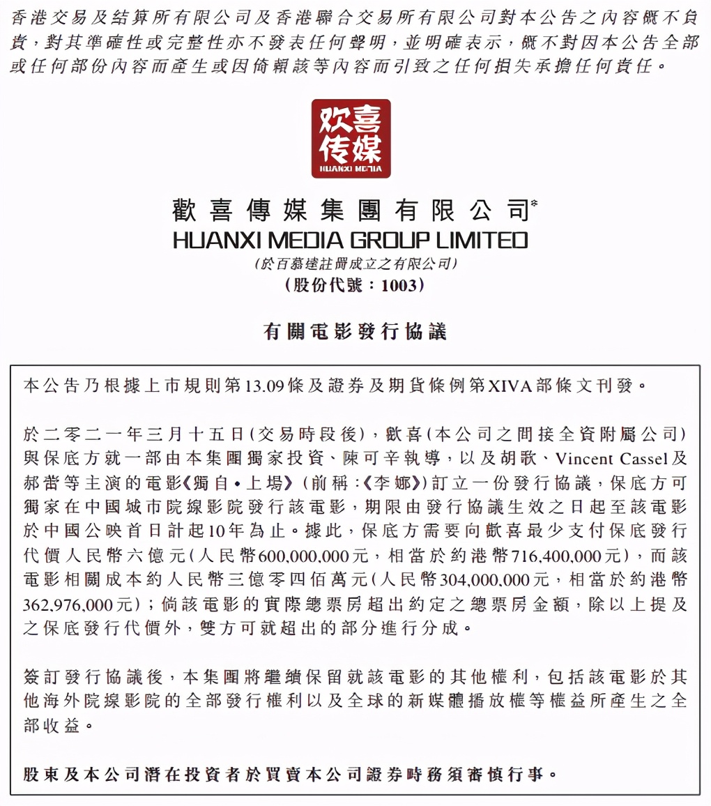 《李娜》：3亿成本，6亿被保底，更名《独自·上场》