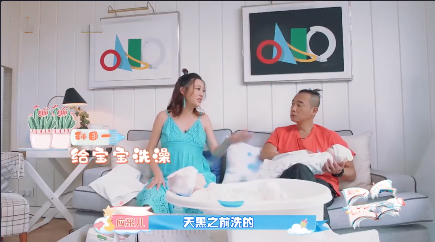 陳小春奶爸模擬考試，脫不下娃娃和尚服說別生了，應采兒說太遲了