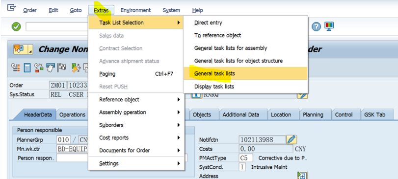 SAP PM 初級系列12 – 為維修工單關聯Task List