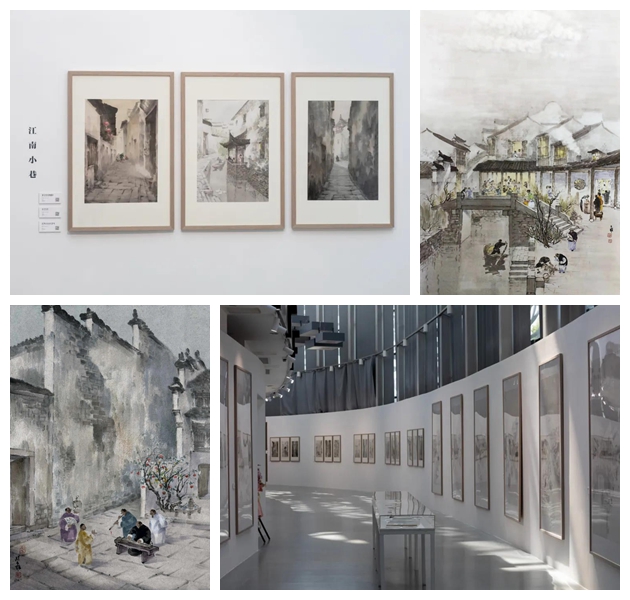 用画笔再造“旧时江南”周文雍绘画作品展亮相苏州金鸡湖畔