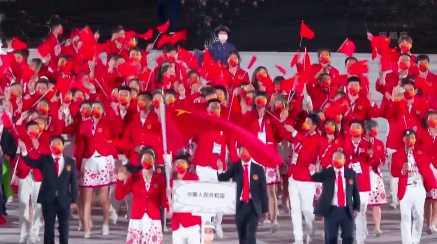 东京奥运会开幕式收视夺冠，米希亚献唱，中国代表团第110位登场