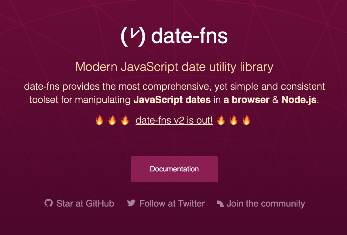 该抛弃Moment.js了！date-fn.js一个简单好用的JavaScript日期库