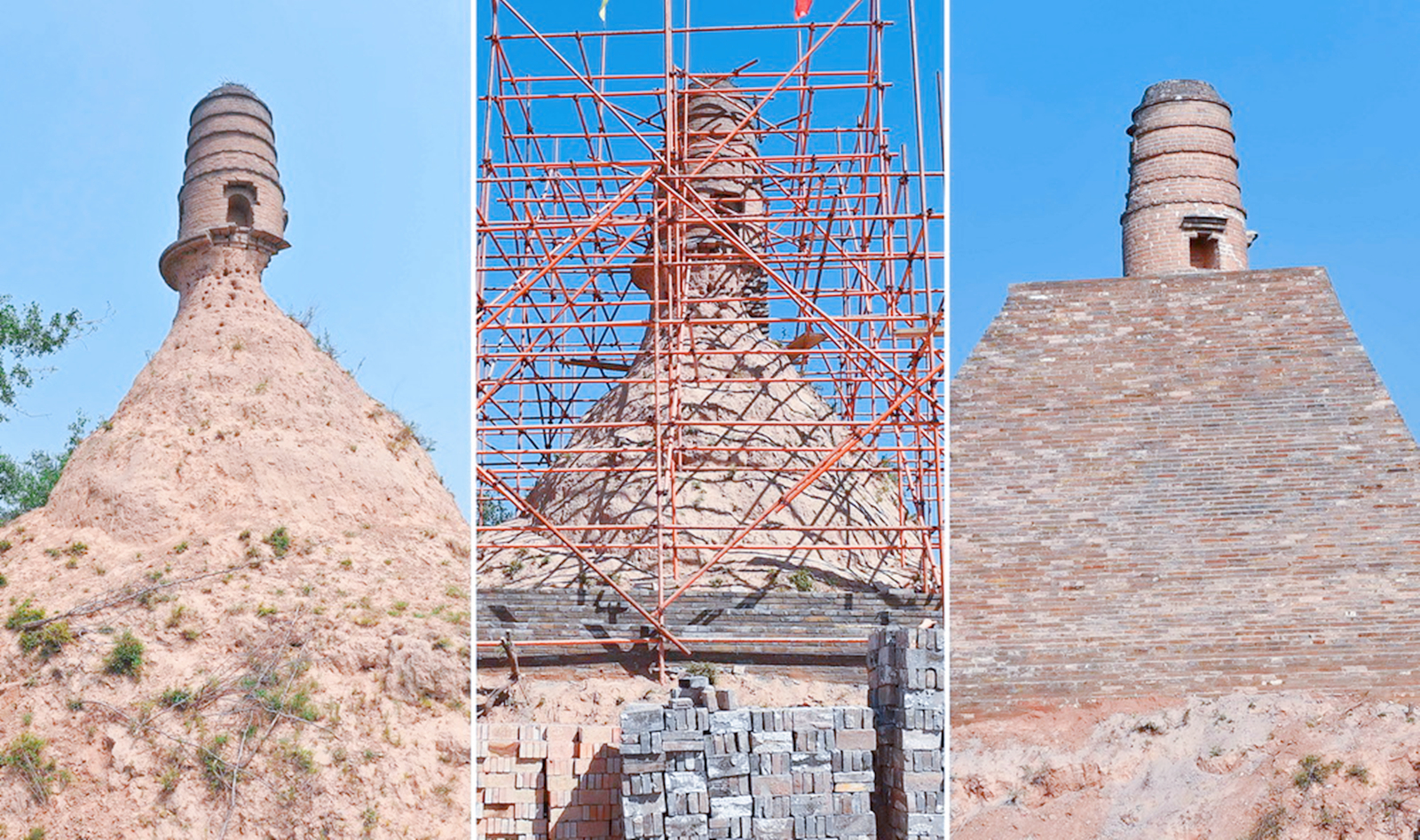 山西网红“悬浮塔”，曾凌空立在山尖，如今变