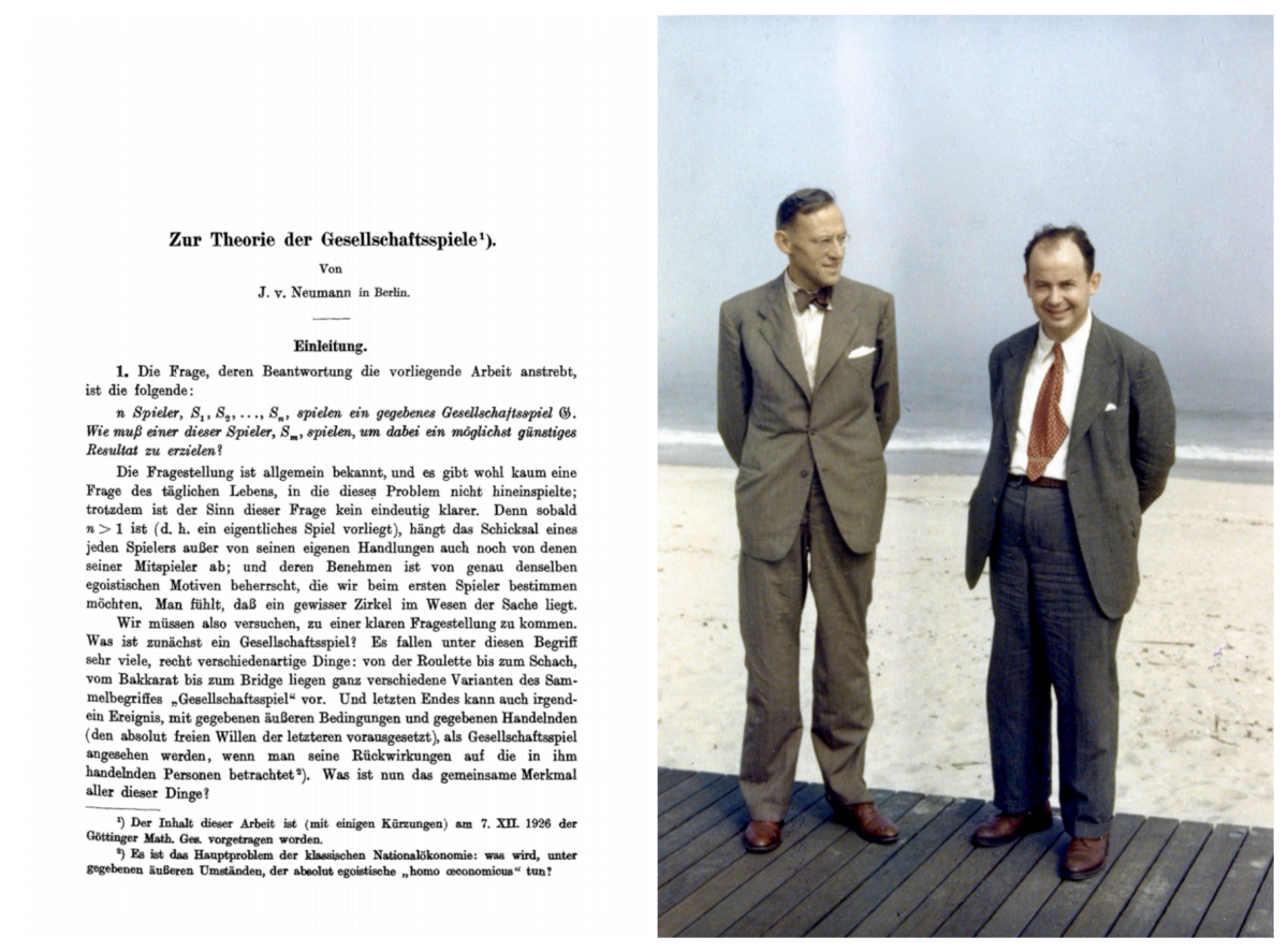 馮·諾伊曼極小極大值定理，博弈論的開端，數學經濟學最重要理論