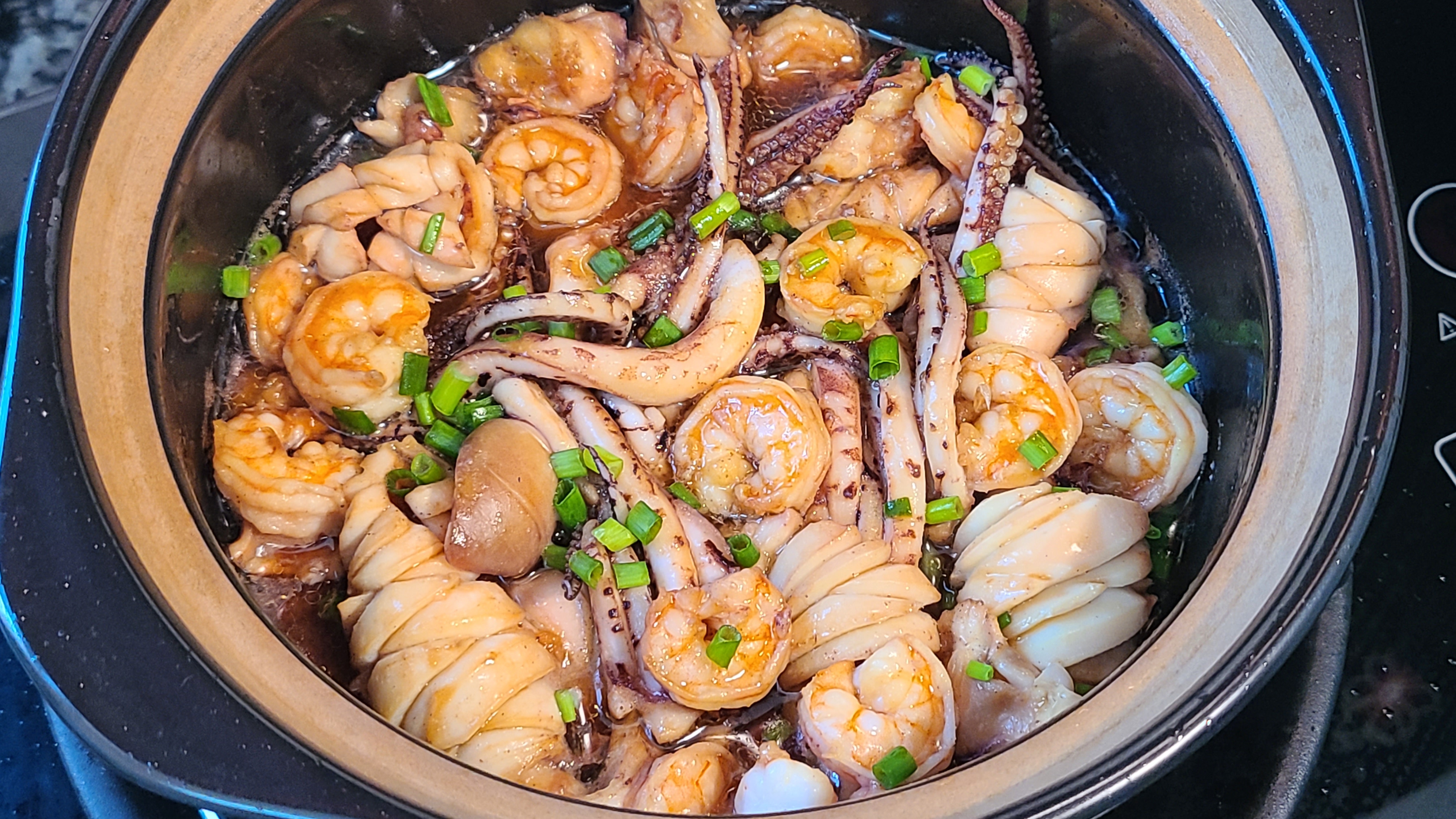 魷魚蝦煲這樣做太香了，很好吃的家常菜，味道鮮美又簡單