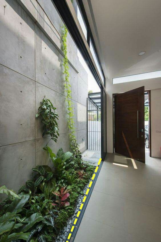 没有院子 入户门边留出公分种花种草 室内造景 效果很漂亮 飞墨设计师黄工 Mdeditor